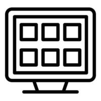 Symbol für elektronische Ordner, Umrissstil vektor