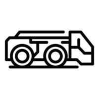 flygplats frakt lastbil ikon, översikt stil vektor