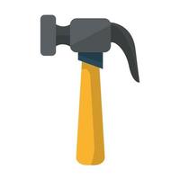 Hammer Werkzeug Symbol Cartoon isoliert vektor