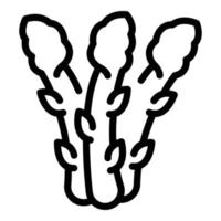 Bauernhof-Spargel-Symbol, Umrissstil vektor