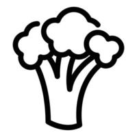 vitamin broccoli ikon, översikt stil vektor