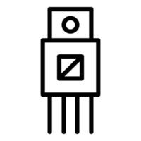 Verbindungskondensator-Symbol, Umrissstil vektor