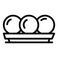 gata mat falafel ikon, översikt stil vektor