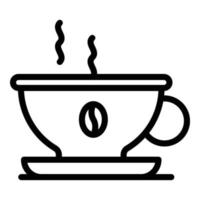Symbol für heißen Kaffee, Umrissstil vektor