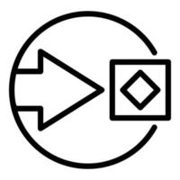 Redesign-Prozesssymbol, Umrissstil vektor