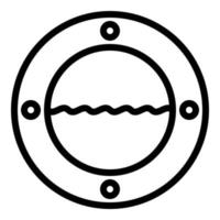 Symbol für Poolwasser, Umrissstil vektor