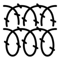 Spike-Draht-Symbol, Outline-Stil vektor