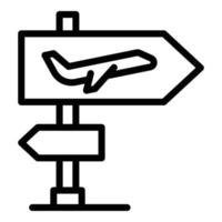 Abfahrtsanzeiger-Symbol, Umrissstil vektor