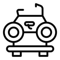 Autodach-Fahrradsymbol, Umrissstil vektor