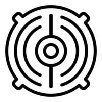 Kappenschacht-Symbol, Umrissstil vektor