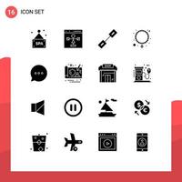 16 kreativ ikoner modern tecken och symboler av kommentar bubbla kedja pärla Smycken redigerbar vektor design element