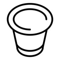 Barista-Kapsel-Symbol, Umrissstil vektor