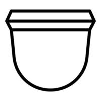 koffein kapsel ikon, översikt stil vektor