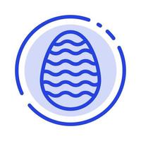 Dekoration Ostern Osterei Ei blau gepunktete Linie Symbol Leitung vektor