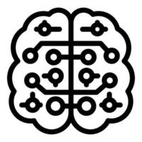 Neurologie-Gehirn-Symbol, Umrissstil vektor