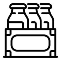 Shop-Milchbox-Symbol, Umrissstil vektor