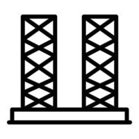 byggare pelare ikon, översikt stil vektor