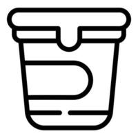 Joghurt-Symbol, Umrissstil vektor