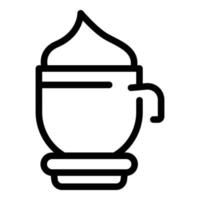 Symbol für Milchlatte-Getränke, Umrissstil vektor