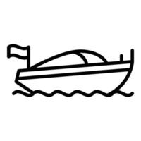 Verletzungsrettungsboot-Symbol, Umrissstil vektor