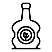 premie bourbon flaska ikon, översikt stil vektor