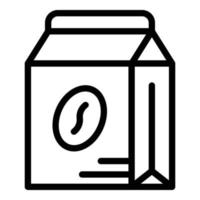 Latte-Pack-Symbol, Umrissstil vektor