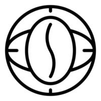 Arabica-Bohnen-Symbol, Umrissstil vektor