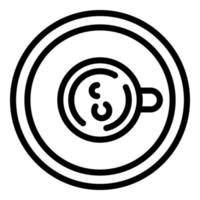 Espresso-Kaffee-Symbol, Umrissstil vektor