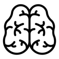 nervcell hjärna ikon, översikt stil vektor