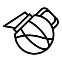 Latte-Wasserkocher-Symbol, Umrissstil vektor