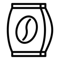 Kaffeebohnen-Pack-Symbol, Umrissstil vektor