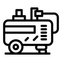 Symbol für Garagenkompressor, Umrissstil vektor