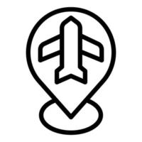 Symbol für die Flugroute, Umrissstil vektor