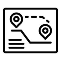 navigatör guide ikon, översikt stil vektor
