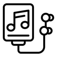 Musik-Player-Symbol, Umrissstil vektor