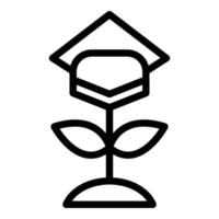Symbol für Blumengrad, Umrissstil vektor