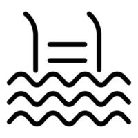 Schlankheits-Pool-Symbol, Umrissstil vektor