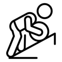 Ballsymbol für die körperliche Rehabilitation, Umrissstil vektor