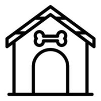 Haushundehütte Symbol Umrissvektor. Haustierhaus vektor