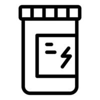 Läufer-App-Pillen-Symbol, Umrissstil vektor