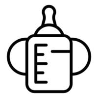 bebis mjölk flaska ikon, översikt stil vektor