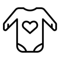 Symbol für Babykleidung, Umrissstil vektor