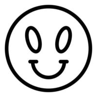 außerirdisches Emoji-Symbol, Umrissstil vektor