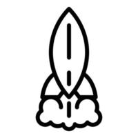 Shuttle-Projektsymbol, Umrissstil vektor