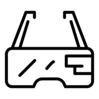 gaming glasögon ikon, översikt stil vektor