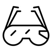 virtuell glasögon ikon, översikt stil vektor