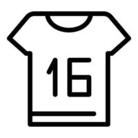 Läufer-Shirt-Symbol, Umrissstil vektor
