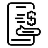 finansiell bistånd ikon, översikt stil vektor