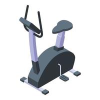 Gym övning cykel ikon, isometrisk stil vektor