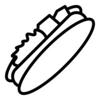 Deutscher Hotdog-Symbol-Umrissvektor. Bierwurst vektor